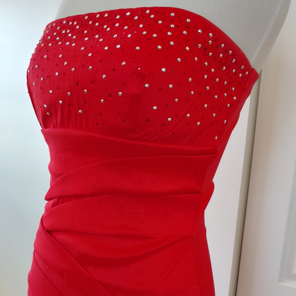 Strapless Red Dress